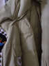 雅鹿长款羽绒服女士2025年新款韩版宽松加厚冬季鸭绒时尚保暖连帽外套 秋香绿 S （推荐80-100斤） 实拍图