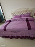 星晨（XING CHEN）版简约床上用品四件套纯棉全棉床裙款防滑床罩被单被套 罗马巨风紫色四件套 1.8m床（200*230cm被套） 实拍图