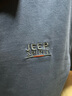 吉普（JEEP）短袖t恤男宽松翻领夏季新款纯色棉质商务休闲男士半袖体恤上衣 蓝色 XL(建议145-160斤) 实拍图