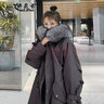 妍莉芬派克服女2025年新款冬季加绒女装外套中长款羽棉袄绒服女棉衣棉服 灰色 M 建议118-135斤 实拍图