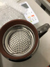 教师节礼物 宜兴紫砂内胆保温杯茶杯陶瓷带把男士办公喝茶大容量商务礼品杯子水杯定制LOGO刻字批发 红木纹 实拍图