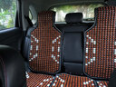 CHE AI REN木珠冰丝汽车坐垫夏季透气凉垫货车小车通用凉席座椅车用背靠单个 【后排】靠背+座垫【枣红色】 实拍图