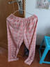 顶瓜瓜睡裤女长裤纯棉春秋100%棉柔软微弹居家休闲花裤中老年家居裤 D1-99  格子豆沙 2XL 实拍图