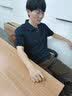 诺帝卡（NAUTICA）男装夏季纯色半开襟短袖POLO衫男KE1198 0TB黑色(211) S 实拍图