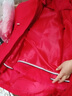 可拆卸派克服女长款棉服女中长款大码棉衣胖mm过膝韩版加绒加厚棉袄外套 红色 L（115--130斤） 实拍图