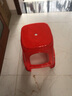观藤塑料凳子高凳子 简易凳子家用塑料凳子 塑料方凳塑料餐凳客厅凳子 红色一张【4张起发】 升级加厚款 实拍图