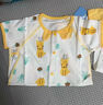 舒贝怡2件装婴儿衣服夏季薄款新生儿连体衣短袖哈衣儿童爬服黄色66CM 实拍图