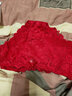 梦瑞尔3条礼盒装本命年大红女士内裤内裆棉质 性感蕾丝低腰三角裤头礼物 i818款一：红色+红色+红色 3条 XL 建议111-131斤 实拍图