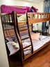 美念胡桃木儿童上下床实木高低床双层床上下铺床两层木床子母床 胡桃色【爬梯款】裸床 上铺宽130cm下铺宽150cm 实拍图
