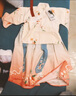 罗蒙女童汉服新中式古装秋款唐装中国风演出服 汉服茶白色两件套 130 实拍图