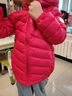 水孩儿（SOUHAIT）童装男女童轻薄羽绒服冬季新款儿童羽绒外套上衣 珊瑚红 700+蓬松度-充绒量90% 130 充绒量52g 实拍图