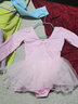 艾舞戈儿童舞蹈服女童专业练功服幼儿芭蕾舞裙衣服小女孩纱裙中国舞服 粉色-长袖 110 实拍图