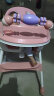 三条小鱼宝宝餐椅多功能可折叠便携儿童餐桌椅婴幼儿小孩可调节吃饭桌座椅 升级粉【靠背可躺+折叠+万向轮】 实拍图