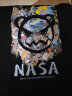 NASA GISSNASA官网联名短袖t恤男国潮China故宫半袖纯棉新款夏季宽松男装 NA8099黑色 XL  建议150-170斤 实拍图