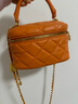 CHARLES&KEITH菱格链条盒子小方手提包斜挎包包女包生日礼物CK6-80781893 Orange橙色 XS 实拍图