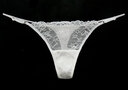 韵扉高端桑蚕丝性感丁字裤一根线半透明蕾丝低腰无痕内裤女薄春夏新款 经典白 1条 均码 实拍图