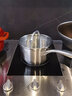 Momscook 不锈钢奶锅 复底加厚 小奶锅煮热牛奶锅电磁炉小锅 18CM奶锅（YH1810DBL） 18cm 实拍图