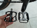 GUB 山地公路自行车脚踏板脚蹬子碳纤维材质单车轴承3培林铝合金防滑  GC070（钛轴+3培林）黑色 晒单实拍图