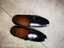 蜻蜓牌男士皮鞋正装鞋套脚透气商务休闲皮鞋男特大码中老年人爸爸鞋子男 黑色 45 实拍图