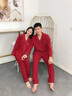 歌佰芬本命年情侣睡衣纯棉春秋冬季新婚休闲家居服结婚可外穿大红色睡衣 AA7742莱卡棉拉架 2XL 女+男XL 实拍图
