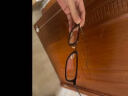 Taro设计师款 日本超轻纯钛商务方框可配度数成品男近视护目眼镜框架 黑啡色 不配镜片 晒单实拍图