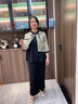 俞兆林母亲节妈妈夏装中袖上衣中年女装洋气新中式新款时尚休闲两件套 黑色套装 2XL (推荐105-120斤) 实拍图