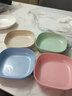 巧居巧具吐骨头小碟子家用塑料小盘子水果盘菜盘垃圾盘创意防摔吐骨头碟子 【混色】深方碟4个装 实拍图