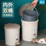 茶花（CHAHUA）垃圾桶家用厨房卫生间脚踏卫生桶翻盖大号带盖清洁桶垃圾篓 9.6L灰色 晒单实拍图