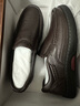 骆驼（CAMEL）皮鞋男商务休闲鞋秋冬季真皮高端加绒一脚蹬牛皮爸爸鞋子男士 G14A545711  棕色 39 实拍图