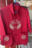 俞兆林（YUZHAOLIN）唐装男中国风爷爷奶奶情侣夏季父母短袖套装爸爸过寿星生日中老年 龙凤刺绣 红色【上衣】 L /40 男【建议120-140斤】 实拍图