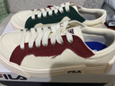 FILA FUSION斐乐女鞋帆布鞋女 低帮板鞋POP轻质帆布鞋休闲运动鞋女 奶白/烧砖红-GF 36 实拍图