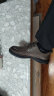 VOLO犀牛男鞋休闲皮鞋春季男士商务皮鞋真皮高级感套脚皮鞋软底透气 灰色 40 晒单实拍图