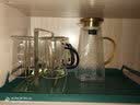 格娜斯（CRISTALGLASS）玻璃杯水杯套装家用客厅带把杯子泡绿茶杯耐热牛奶杯家庭高颜值 300ml六支+金色杯架+杯盘+四方壶 实拍图