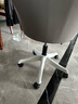 南皇餐椅电脑椅子家用舒适久坐女生卧室懒人椅宿舍学生书桌椅靠背凳子 双层款-米白拼灰-科技布-3级防爆气杆 不可调节 固定扶手 实拍图