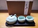 宁不凡 茶杯杯子陶瓷汝窑开片汝瓷功夫茶杯品茗杯喝茶杯 天青色 禅定杯（60ml) 实拍图