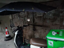 馗龙电动电瓶车雨棚蓬新款可折叠拆卸防晒专用挡雨遮阳伞摩托车防雨棚 加长黑胶 黑色金羽毛 伞+A支架 实拍图