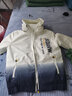 稻草人（MEXICAN）棉服男冬季韩版潮流渐变棉袄子男装连帽棉衣外套 白色 XL  实拍图