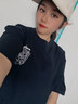 邦乔仕（BFDQJS）美式重磅纯棉白色短袖T恤男士夏季新款宽松青少年打底衫学生半袖 藏青棒球兔八哥 3XL(推荐体重170-190斤) 实拍图