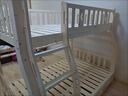 长镜居2025新款加厚全实木上下床双层床交错式高低双人上下铺木床两层 直梯+电钻+床垫+书架+抽屉 上宽100下宽120-再送抱枕 实拍图