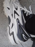 花花公子（PLAYBOY）男鞋子男2024夏季老爹鞋男运动休闲鞋男士百搭跑步鞋 白黑 44 晒单实拍图