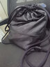 布简单时尚简约束口袋抽绳双肩包男女通用户外旅行背包折叠运动健身包 黑色（大号） 实拍图