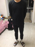 海澜之家保暖内衣男士100%纯棉秋天冬季秋衣秋裤套装圆领抗菌打底线衣线裤 黑色【100%纯棉】 XL 175/100(建议130-150斤) 实拍图