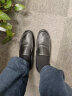 奥康（Aokang）皮鞋男商务乐福鞋柔软舒适轻便透气商务休闲皮鞋113325022 黑色40码 晒单实拍图