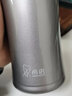 希诺（HEENOOR）保温杯男女士高档商务办公泡茶杯带茶漏大容量潮流时尚便携水杯子 铂金色-400ml【304不锈钢内胆】 实拍图