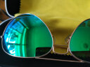 亿眸 玻璃镜片 防紫外线 时尚款男女同款太阳镜防晒司机眼镜驾驶墨镜 玻璃炫绿款 实拍图