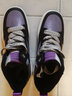 DAPHNE达芙妮板鞋女aj运动休闲高帮厚底老爹鞋新款女鞋款学生百搭 黑紫色/加绒4022404285  37 (235mm) 标准码 实拍图