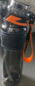 cica运动水杯男女士大容量Tritan塑料杯子耐高温学生儿童健身水壶夏季 黑色1000ml-（吸管+直饮+茶隔） 实拍图
