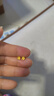 赛菲尔 黄金耳钉女足金999.9海棠花朵耳钉小清新小金花耳环耳饰送女友 一对耳钉 约0.7克 实拍图