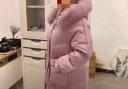 鸭鸭（YAYA） 妈妈冬装羽绒服女中长款中年外套洋气中老年人女装奶奶官方衣服 DYXD6B0080梦幻紫色 4XL 实拍图