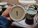 光峰 日式茶杯日本进口茶具陶瓷品茗杯功夫茶杯单杯主人杯180ml家用小茶杯子 蓝凛堂-菊唐草 实拍图